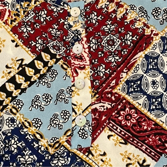 Pink Rose Tank Top Patchwork Design Size Small - Picture 6 of 13